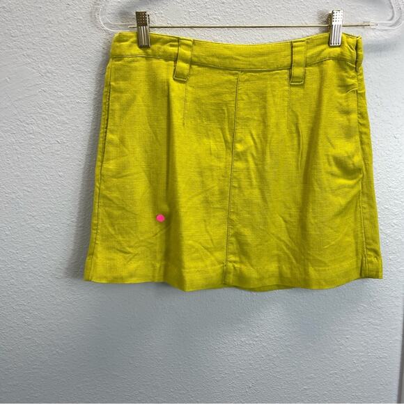 Free People Mini Skirt Linen Blend Can’t Blame Me - Picture 9 of 13